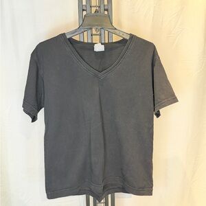Classic Black V-Neck Short Sleeve Tee